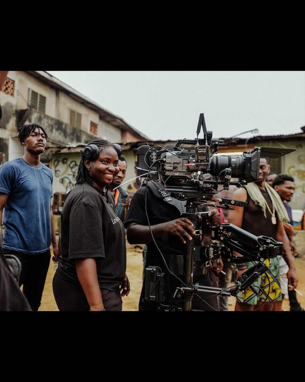 Nora Awolowo on set [Instagram/noraawolowo]