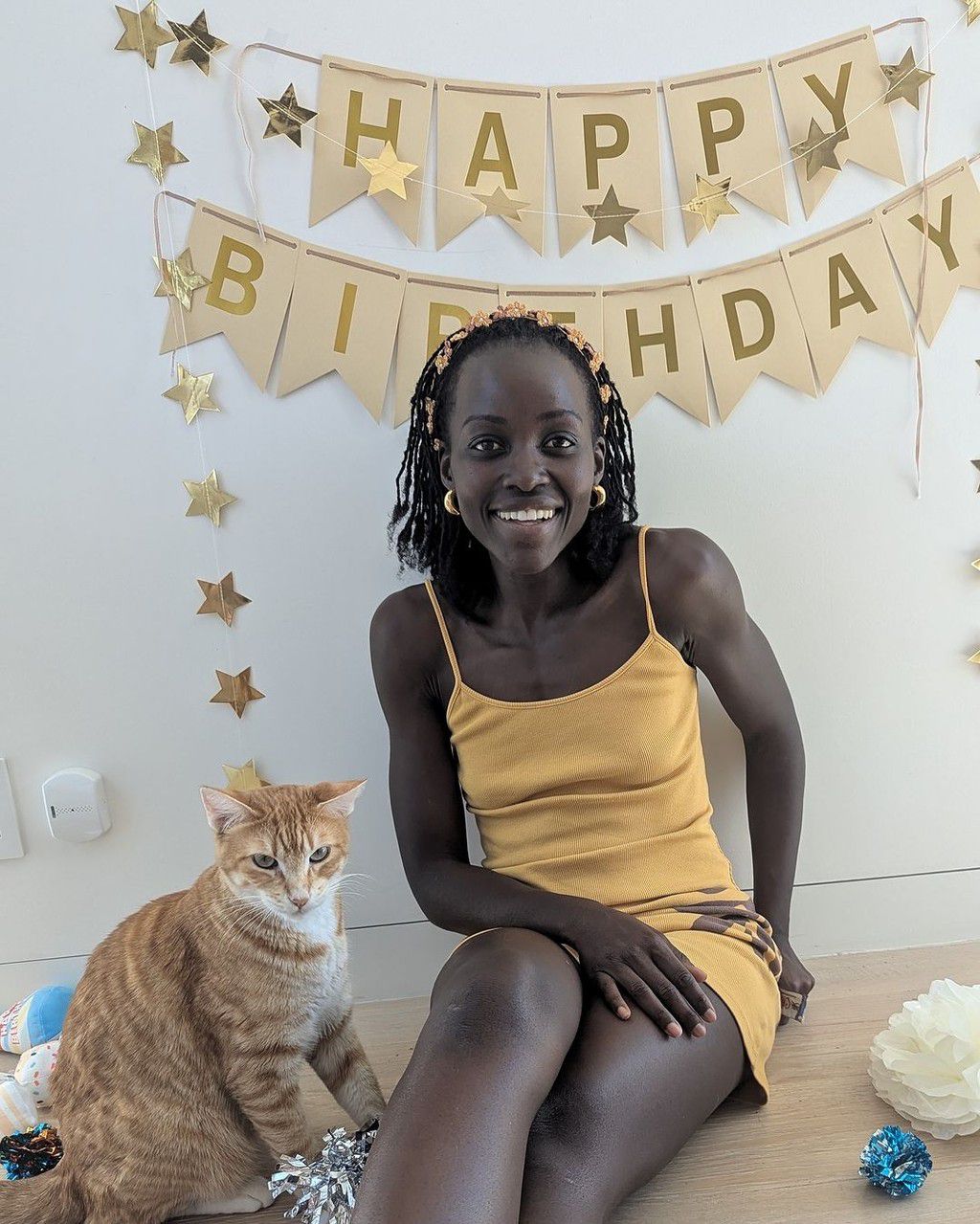 Lupita Nyong'o celebrates her cat Yoyo's 3rd birthday