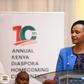 Diaspora Affairs PS Roseline Njogu during the 10th Annual Kenya Diaspora Homecoming Convention 2023 event in Nairobi