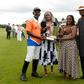Sayyu Dantata, Chairman, MRS; Ofovwe Aig-Imoukhuede; Tochi Wigwe, daughter of Herbert Wigwe, the late GCEO of Access Holdings PLC; Aigboje Aig-Imoukhuede, Chairman, Access Holdings PLC, at the Access Bank Polo Tournament, held at the Guards Polo Club i...