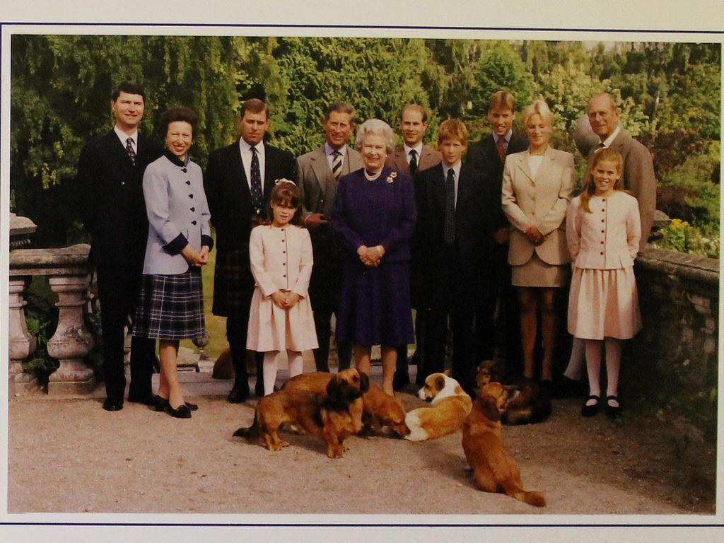 1998: A Christmas card sent to an employee of the Queen's Sandringham Estate showed the monarch with her children and grandchildren.