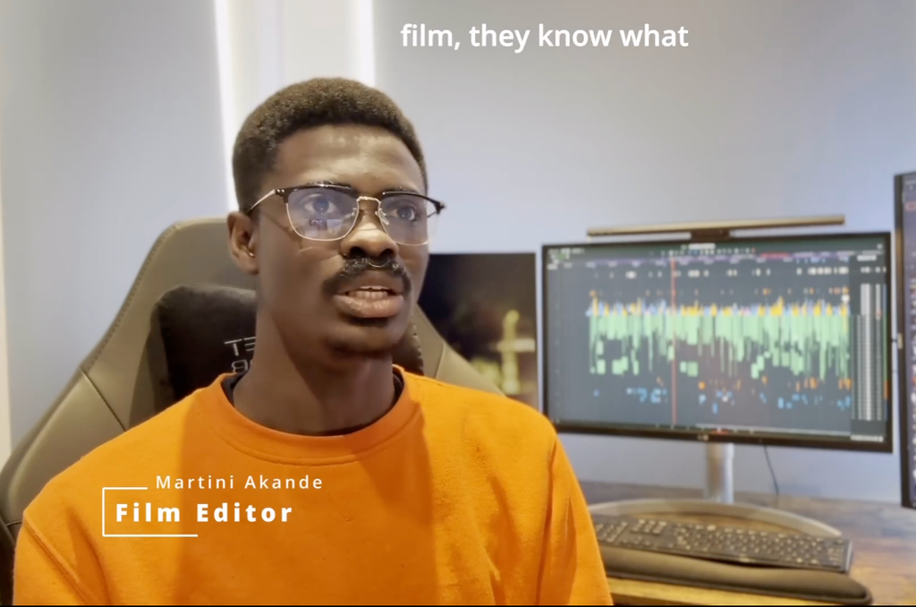 Film editor Martini Akande [Instagram/signor_martini]