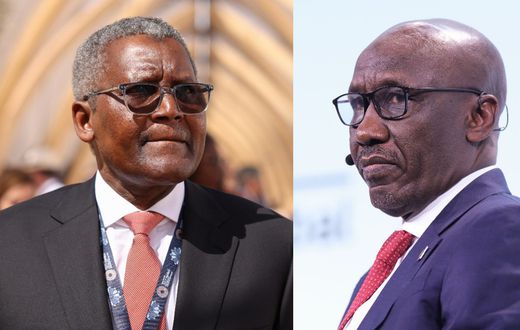 L-R: Nigeria's President Bola Tinubu and Mele Kyari, the Group Chief executive officer of the Nigerian National Petroleum company limited. [Getty Images]
