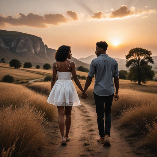 An Ai generated image of a young black couple (Hotpot.ai)