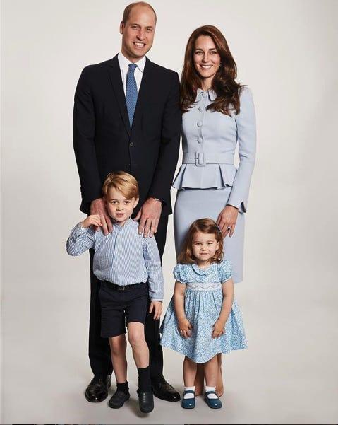 2017: William and Kate also shared a more formal portrait.