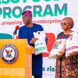 Governor of Lagos State, Mr Babajide Sanwo-Olu, flags off distribution of food items for 500,000 vulnerable households in the state, on Sunday at Lagos House, Alausa. (NAN/PHOTO)