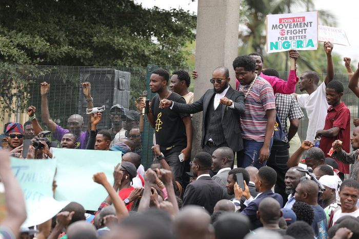 Lagos protesters leave venue in anger as disagreement breaks out among organisers [X:@IzuIgwegbe]