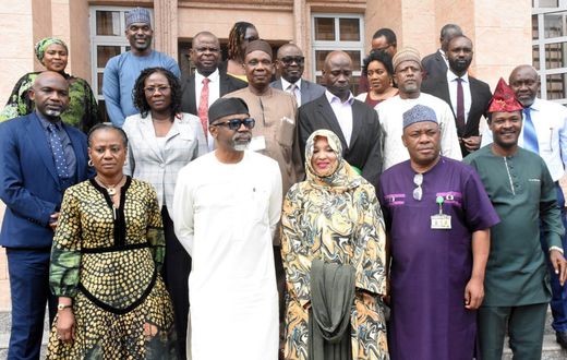 L-R  From left: Mrs Oyinade Nathan-Marsh Senior Special Assistant to the President, Administration and Operations (Office of the Chief of Staff); Hon. Femi Gbajabiamila, Chief of Staff to the President; Hafsat Abubakar Bakari, Director/CEO Nigerian Fin...