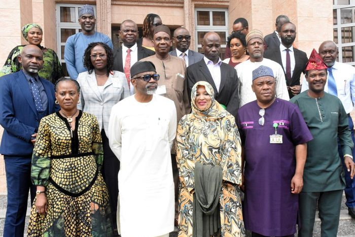 L-R  From left: Mrs Oyinade Nathan-Marsh Senior Special Assistant to the President, Administration and Operations (Office of the Chief of Staff); Hon. Femi Gbajabiamila, Chief of Staff to the President; Hafsat Abubakar Bakari, Director/CEO Nigerian Fin...