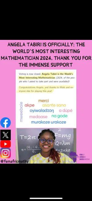 This accolade was bestowed upon her by The Big Internet Math-Off, a renowned competition held from 1 July to 24 July in the United States.