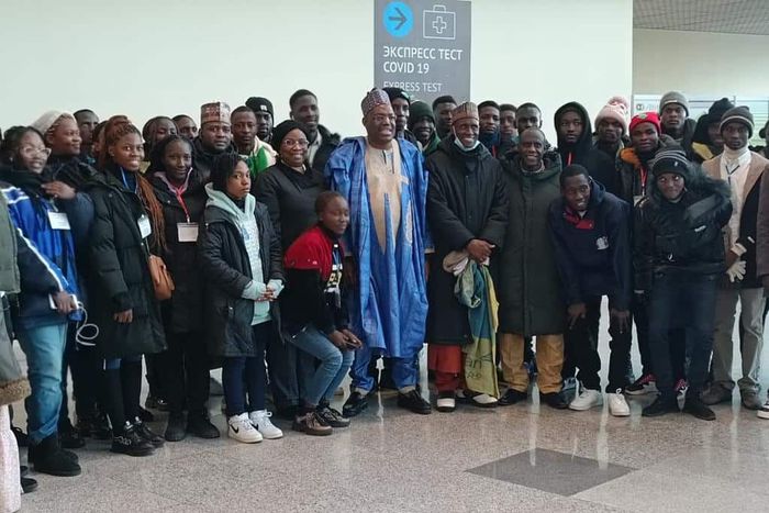 Nigerian students in Russia.