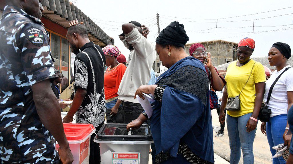Voters casting their votes during the 2023 general elections. [Getty Images]