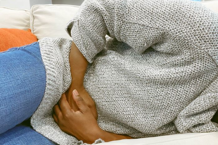 Abdominal pain is a common symptom of colon cancer.Getty Images