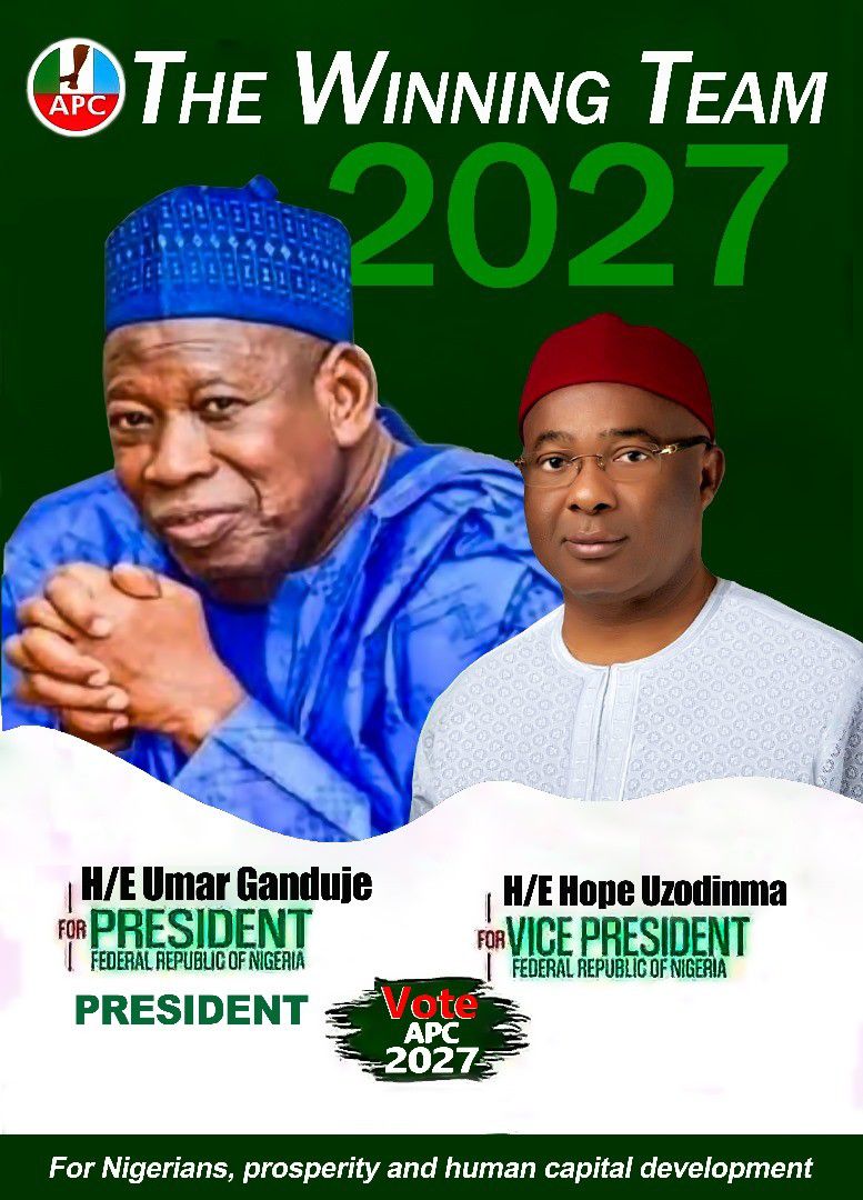 Ganduje reacts to his '2027 presidency bid' posters' emergence on social media