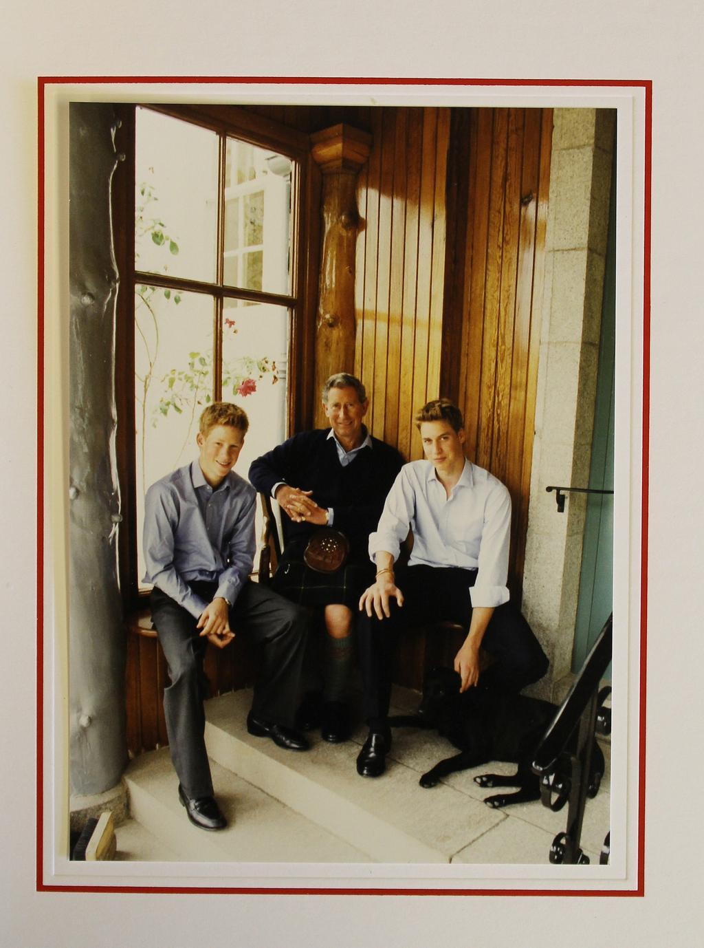 2000: The following year, the three royals looked smart on the front of their Christmas card.