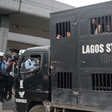 Suspects inside a Lagos State Task Force van [TheCable]