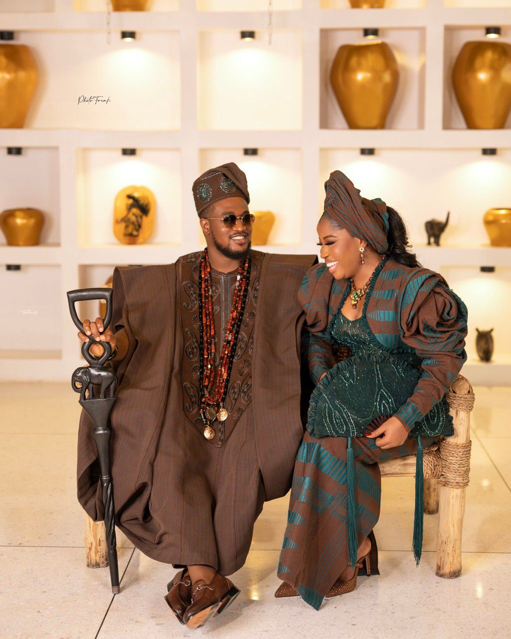 Veekee James and Femi's traditional marriage [bellanaijaweddings]