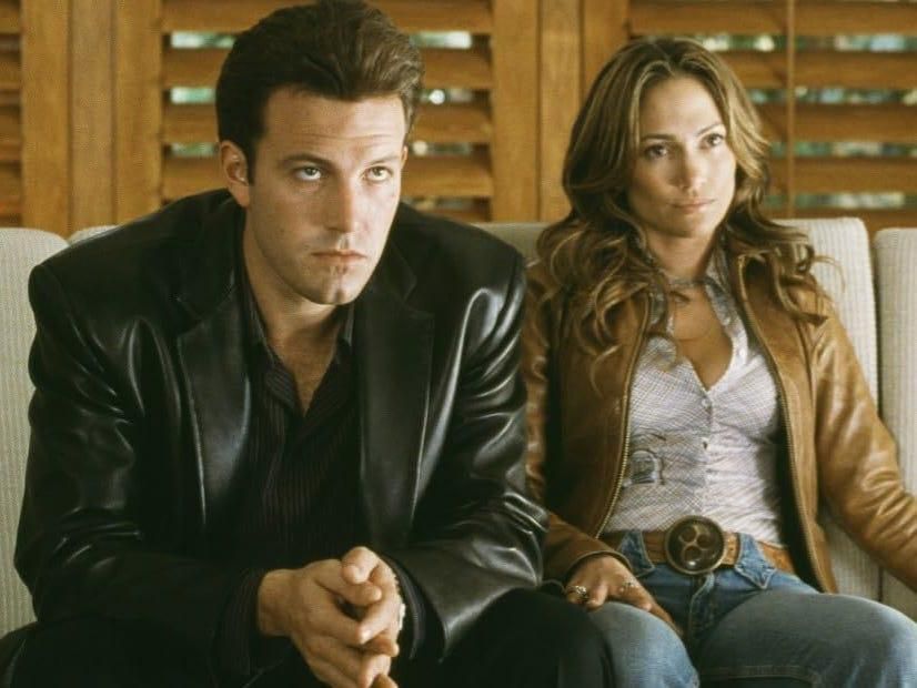 Jennifer Lopez and Ben Affleck in "Gigli" (2003).Sony