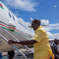 File image of President William Ruto boarding a plane