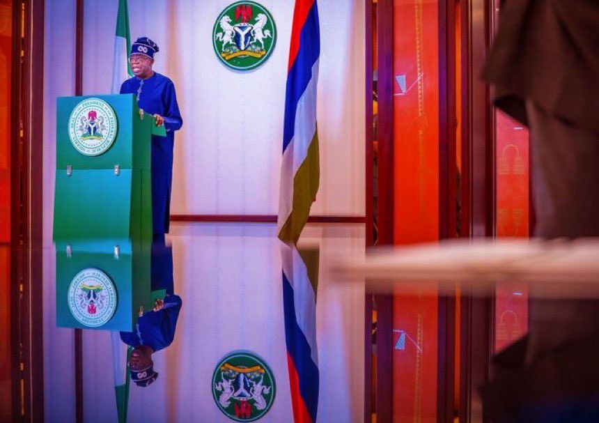 President Bola Tinubu during his nationwide broadcast on Sunday, August 4, 2024 [Presidency]