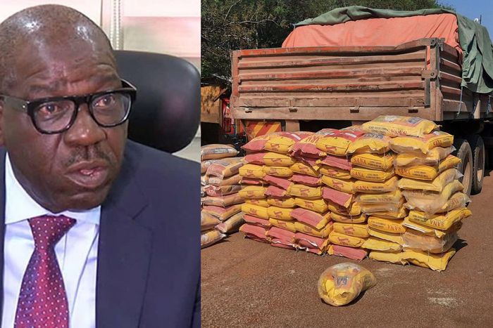 Edo govt makes U-turn, confirms receiving trucks of rice from FG