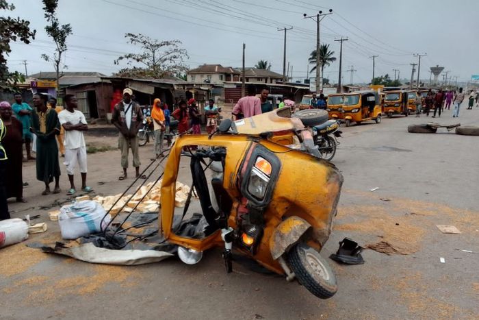 The woman and her granddaughter were the only occupants of the tricycle [Punch]