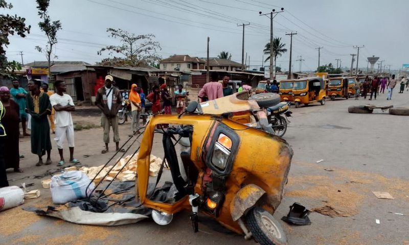 The woman and her granddaughter were the only occupants of the tricycle [Punch]
