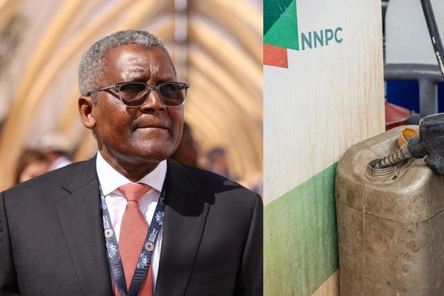 Aliko Dangote on Tuesday, September 3, unveiled sample of refined petrol from the $20bn Dangote Refinery. [Getty Images]