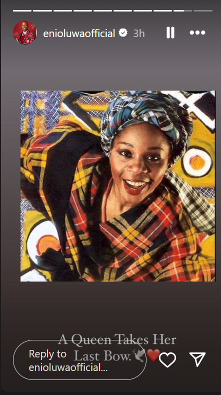 Enioluwa's post mourning Onyeka [Instagram/Enioluwaofficial]