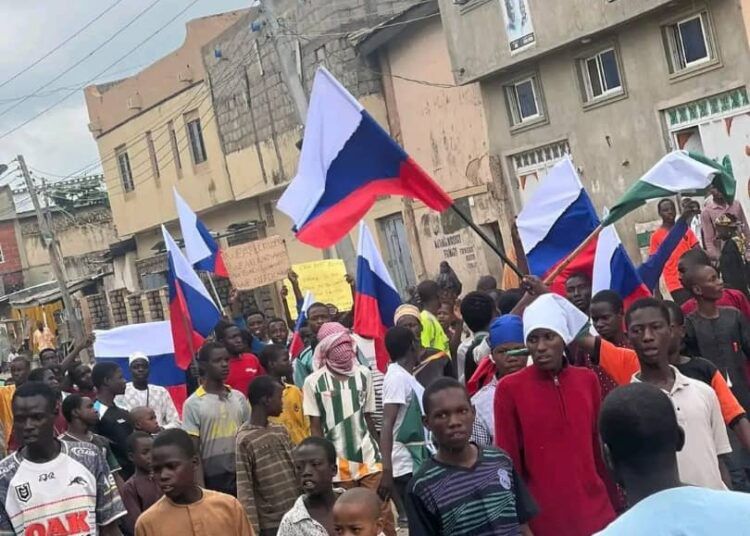 Police arrest 9 protesters for displaying Russian flags in Maiduguri [Daily Nigerian]