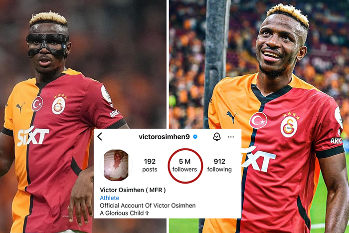 Victor Osimhen reaches 5 MILLION followers on Instagram hours after impressive Galatasaray debut