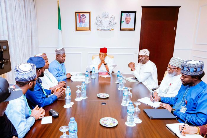 Vice-President Kashim Shettima and the All Progressives Congress (APC) National Youth Leader, Dayo Israel