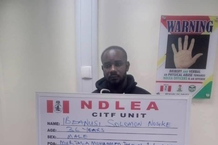 Anambra state based-businessman, Ibeanusi Nosike arrested by NDLEA [Facebook:NDLEA]]