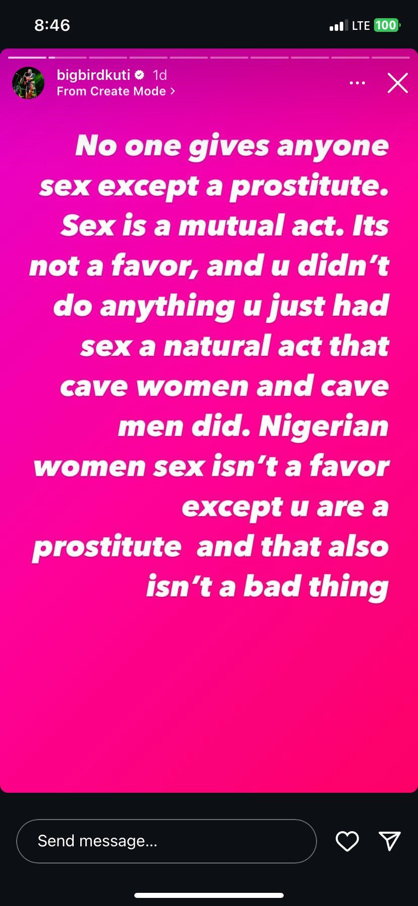 Seun Kuti's post [Instagram/Bigbirdkuti]