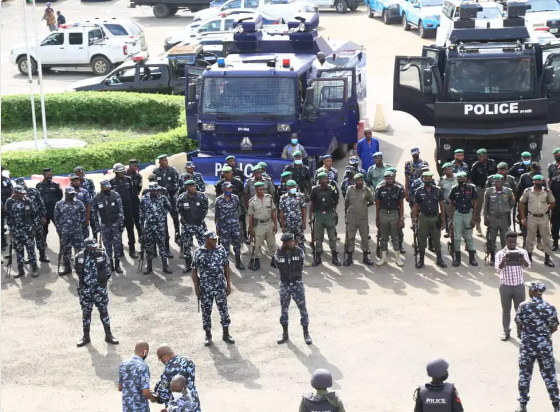 Osun Police, security agencies embark on show of force for planned protest [Vanguard News]