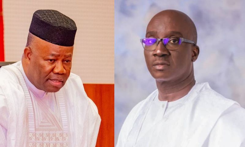 L-R: Senate President Godswill Akpabio and Senator Monday Okpebholo [Facebook]