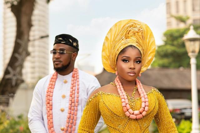 Veekee James and Femi Traditional wedding [Instagram/veekeejames]