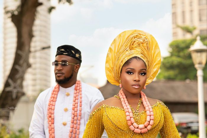 Veekee James and Femi Traditional wedding [Instagram/veekeejames]
