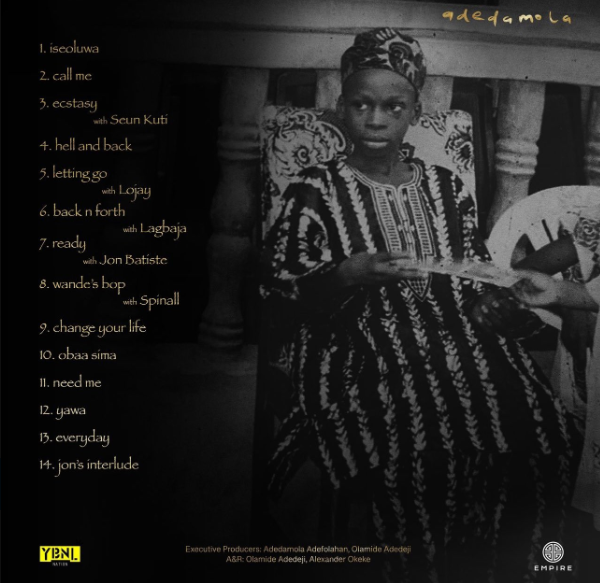 Fireboy features Lagbaja, Seun Kuti, Jon Baptiste on his 4th album 'Adedamola'