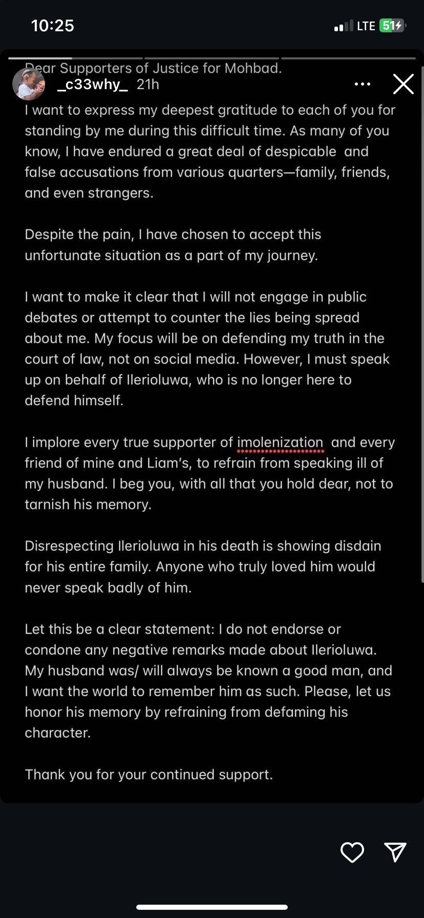 Wunmi's post [Instagram/_C33why_]