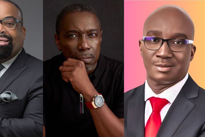 L-R: Olumide Akpata (LP), Asue Ighodalo (PDP) and Monday Okpebholo (APC).  [Facebook]