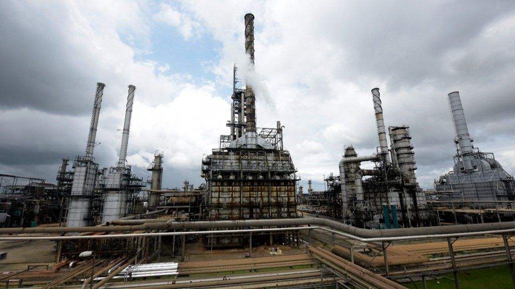 The Port Harcourt refinery is Nigeria's oldest, built in 1965, nine years after crude was first found under the marshy soil and creeks of the delta, where the Niger river meanders to the Gulf of Guinea. [Getty Images]