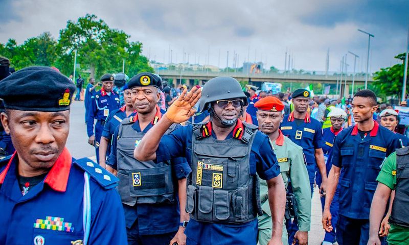 Men of the Nigeria Security and Civil Defence Corps [X:@official_NSCDC]