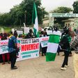 Protesters at the Moshood Abiola Stadium, Abuja. [X, formerly Twitter]