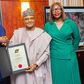 Governor Uba Sani received the prestigious 100 Most Notable Peace Icons Africa 2024 plaque and certificate. [Facebook]