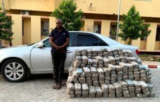 Some drugs intercepted by the NDLEA officers and men