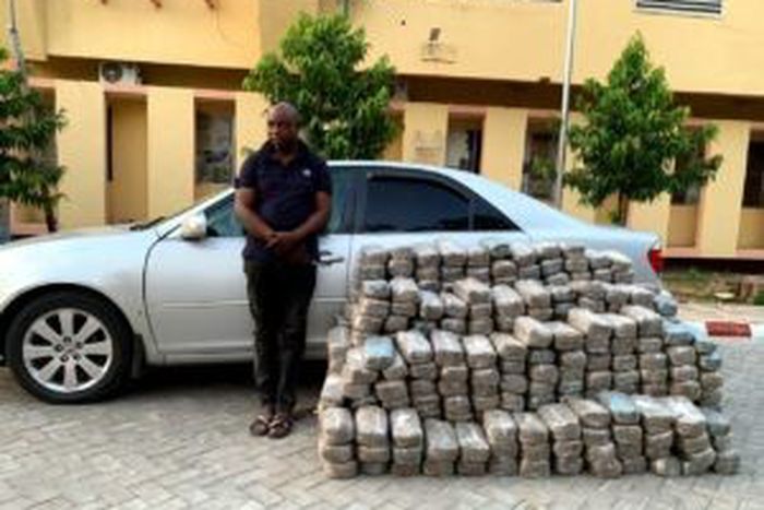 Some drugs intercepted by the NDLEA officers and men