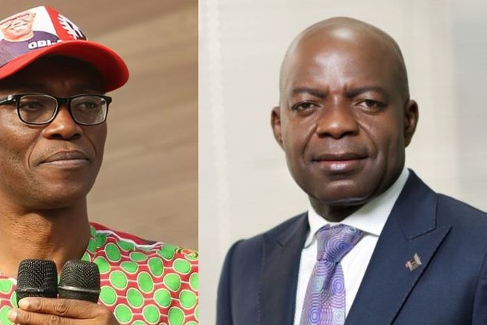 L-R: Labour Party chairman, Julius Abure and Governor of Abia State, Alex Otti. [Facebook/Guardian]