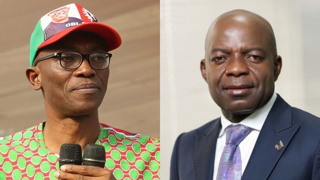 L-R: Labour Party chairman, Julius Abure and Governor of Abia State, Alex Otti. [Facebook/Guardian]
