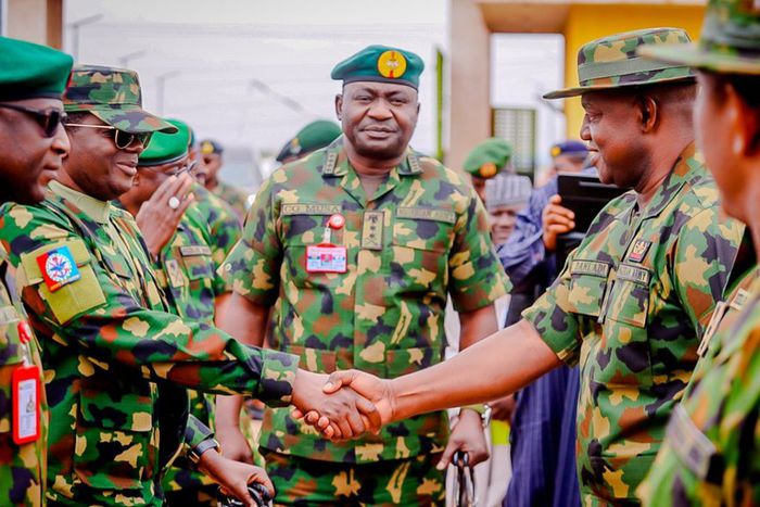 L-M: Minister of Defence, Bello Matawalle and Chief of Defence Staff (CDS) Christopher Musa. [Facebook]